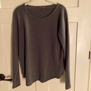 Grey Knit Long Sleeve Sweater
